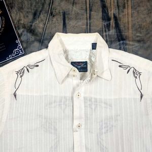 embroidery shirt 🤍