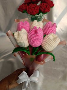 Cream And Pink Tulip Bouquet 💐