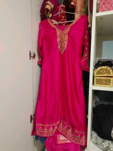 Pink Embroidered Kurta