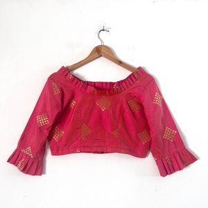 Pink Printed Blouse (Women)