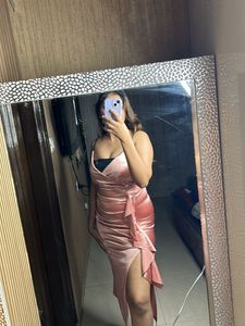 Long Satin Party Dress