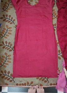 RED KURTA SET BRIDE DRESS
