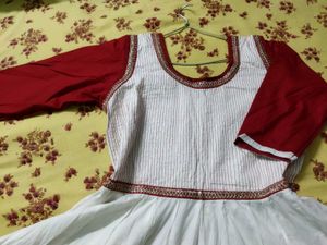 White Anarkali