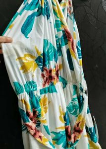 Floral White Dress