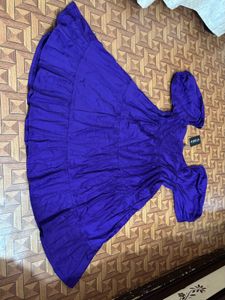 Blue Smella Tiered Mini Dress