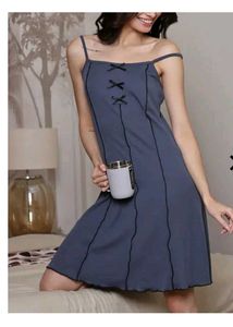 Cute Blue Mini Dress