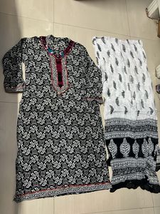 Paisley Print Kameez And Dupatta