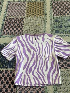 Zebra Print Crop Top