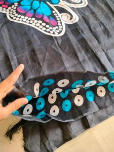 Digital Print Saree 🖤💙