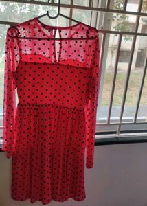 Tokyo Talkies Polka Dot A Line Dress