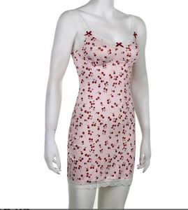 Cherry Print Slip Dress
