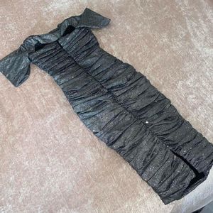 House of CB Carlotta Silver Grey Sparkle Glitter