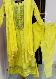Yellow Kurta Pant Set