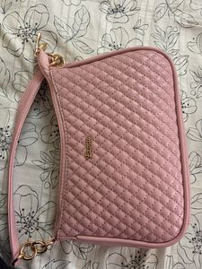 Cute Pink Quilted Shoulder Bag
