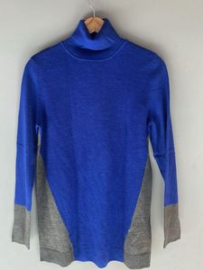 Color Block Turtleneck Sweater