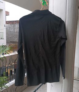 Black Long Sleeve Mock Neck Top