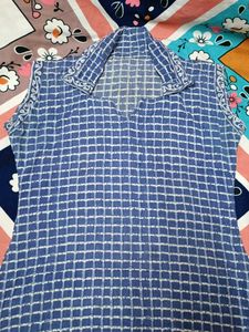 Blue Checkered Dress