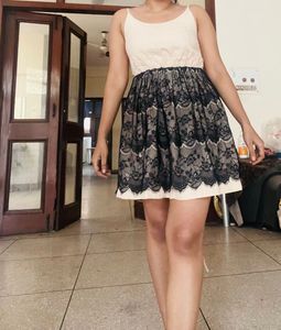 Lace Beige Dress Super Elegant