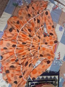Polka Dot Long Frock – Stylish &amp; Comfortable (Free