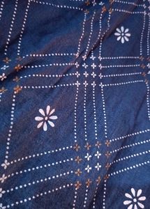 Navy Blue Bandhni Print Kurti