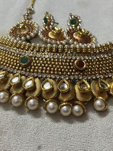 Gold-Tone Indian Jewelry Set