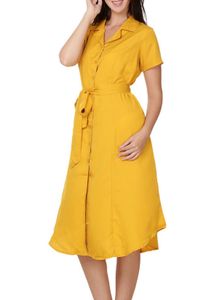 Yellow Shirt Dress