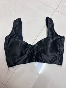 Sexy Black Sequins Saree With Readymade Blause