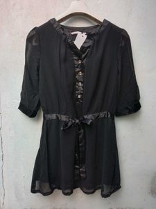 New With Tag Black Cute Korean Top