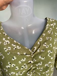 Floral Green Maxi Dress