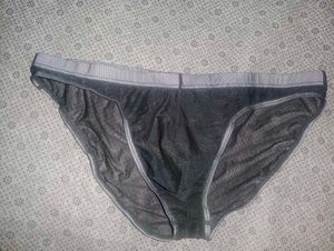 Men's Sheer Black Briefs