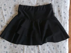 Black Mini Skirt With Layers