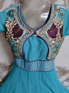 Elegant Blue Anarkali Kurta