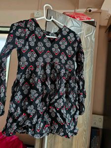 Printed Black Kurti