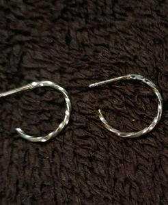 Golden  Twisted Hoop Earrings