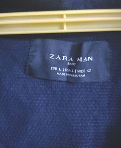 Zara  Zipper Dark Blue Hoodie