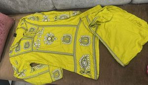 Yellow Embroidered Kurta Set