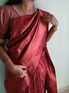 New Maroon Silk Saree