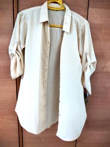 Cream Colour Half Sleeve Classic Shirt