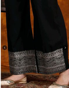 Sangria Black Kurta Palazzo Set