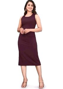 Elegant Maroon Bodycon Dress