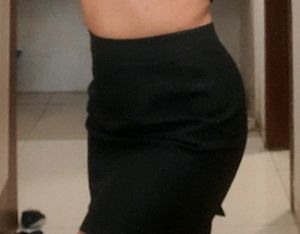 Black Pencil Bodycon Party Wear Mini Skirt
