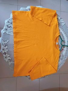 Oversized Orange Cropped Top