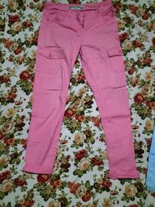 Pink Casual Pants