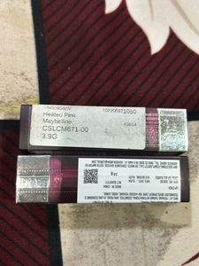 2 Maybelline Lipstick- Heated pink,Flaming Fuschia