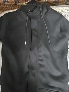 Stylish Black Hoodie with Tags