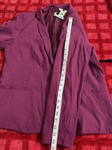 Magenta Single Button Blazer
