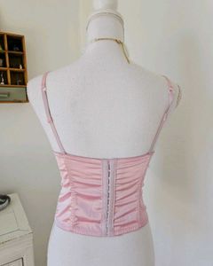 Pink &amp; Black Corset Top
