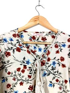 Cream Printed Top (Women)