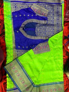 Elegant Green Saree with Blouse