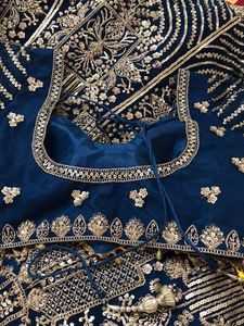 Gorgeous Peacock Blue Lehenga Choli With Dupatta